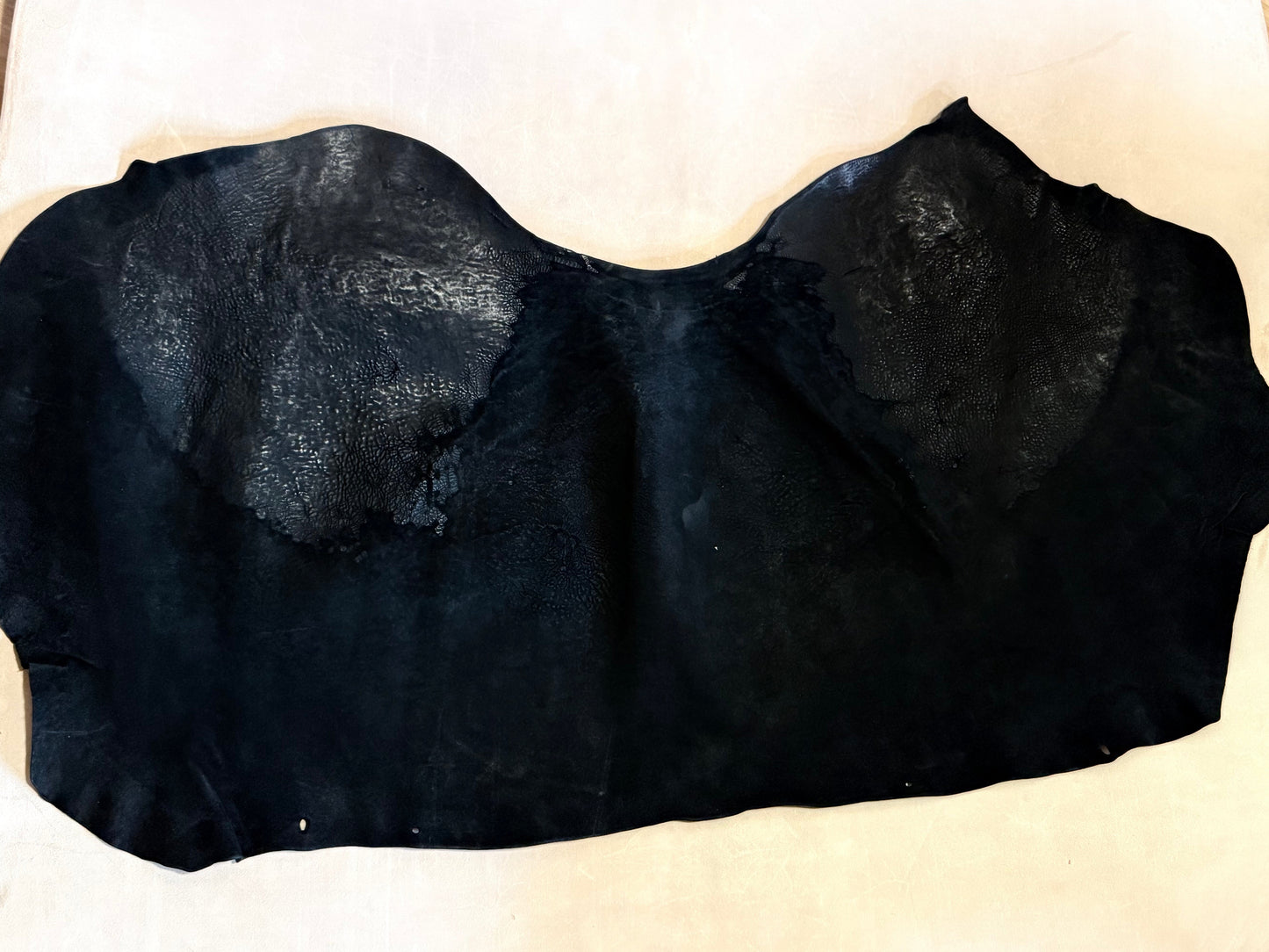 Horse leather Culatta 1,08 sqm. Col. Black. 1,8-2,0 mm