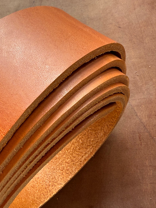 Dish leather straps, col. Tan. 4-4.5mm from 2m length. Hecht