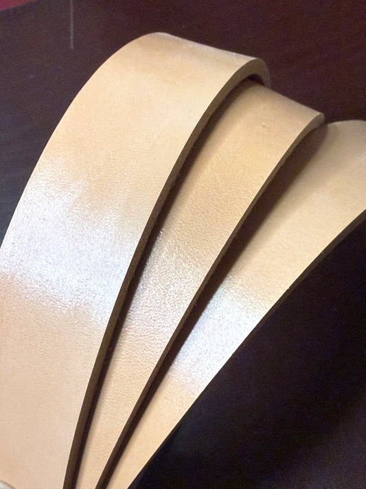 Luxe Lederriemen natur 4,8-5,2mm. Croupon. Blankleder. Col. „Natural“