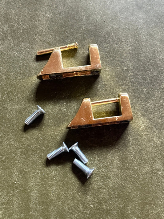 1 Paar D-Schlaufe vermessingt Ring für Taschengriff. Handle loop.
