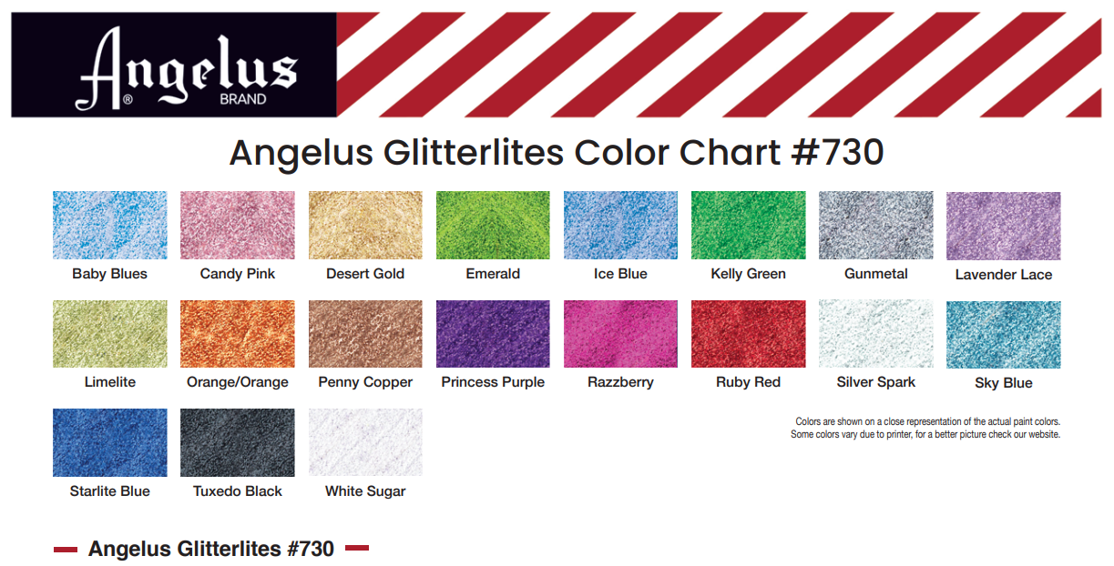 Angelus Glitterlites Acrylfarbe Lederfarbe #730