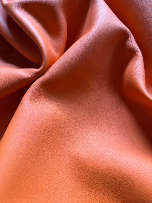 Rindnappa Mandarinorange 1-1,2 mm. Breite 80-100 cm. Zentimeterware.
