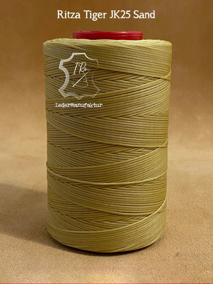 1,2 mm Ritza 25 tigre 500 m carrete | Hilo para coser cuero, encerado. Puntada a mano, hilo para coser a mano, forma plana