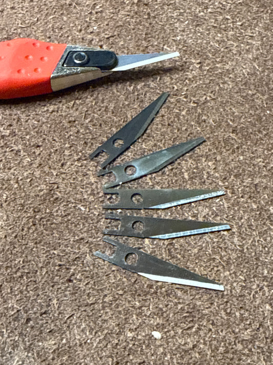 5x Ersatzklingen für Mozart Detailmesser.