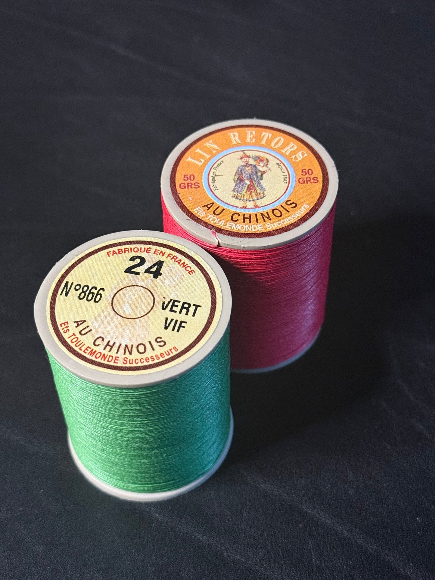 ¡PREVENTA! Hilo de lino encerado retorcido n°24 0,57 mm | carrete de 50 g | 265 m
