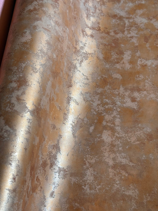 Gold marbled leather 1.4-1.6mm, vegetable tanning