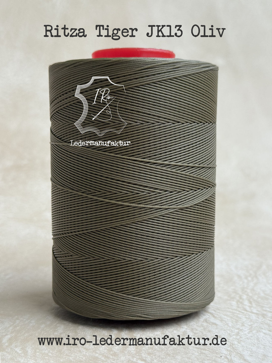 1 mm Ritza 25 tiger 100 m Spule | Nähgarn für Leder, gewachst. Handstich, Handnähgarn, flache Form