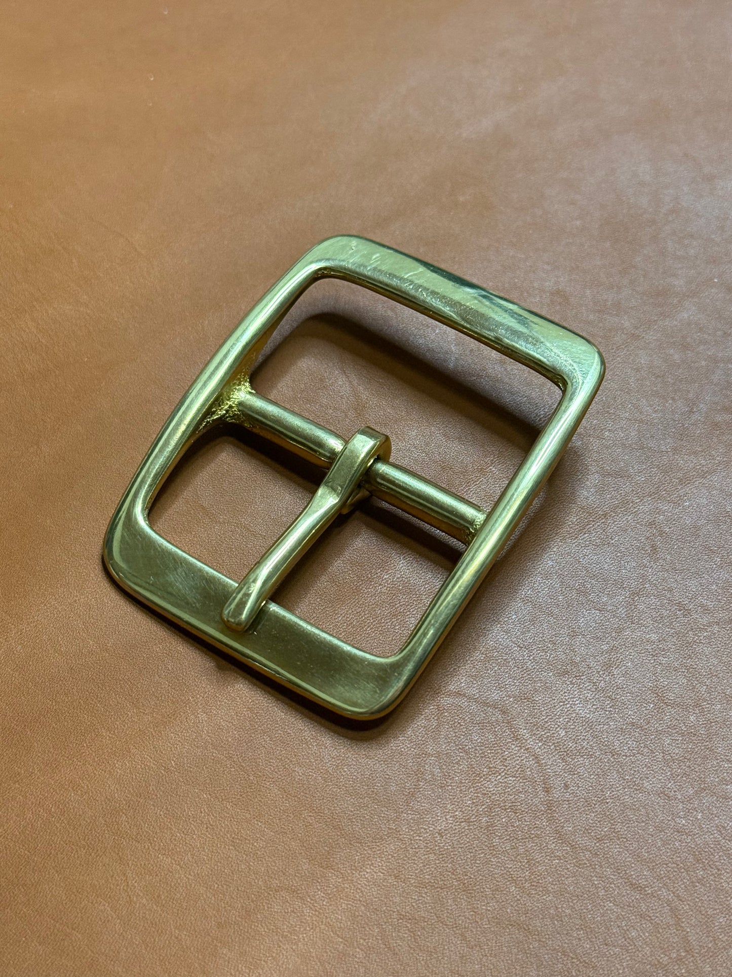 Messingschnalle Doppelschnalle Massiv | Durchlass 45mm / Länge außen 70mm