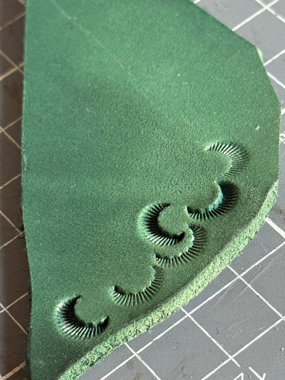 Lederzuschnitt tooling col. Turquose Panel Halsstück Shoulder, Stärke 2mm