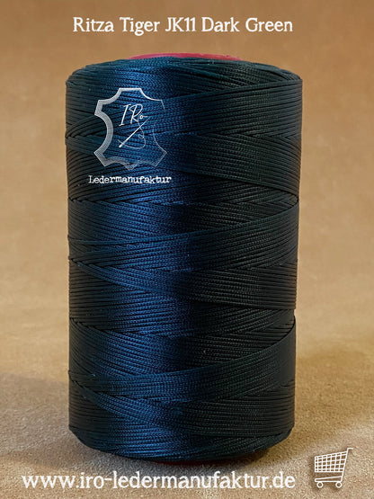 0.6 mm Ritza 25 tiger 100 m spool | Sewing thread for leather, waxed. Hand stitch, flat shape