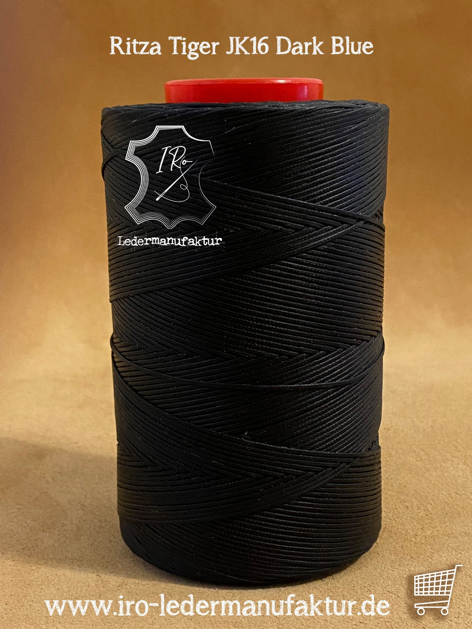 0.6mm Black Ritza 25 Tiger Wax Thread For Hand Sewing. 25 - 1000m length  (50m)