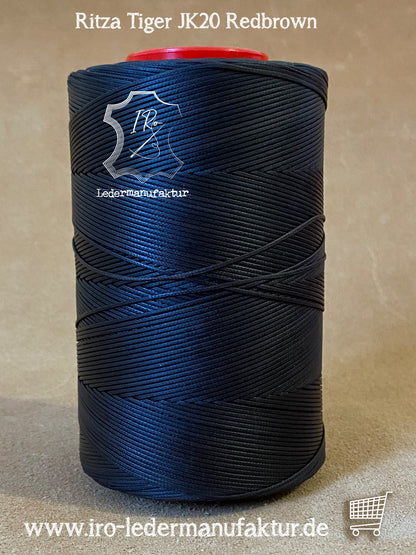 0.8 mm Ritza 25 tiger 50 m spool | Sewing thread for leather, waxed. Hand stitch, flat shape