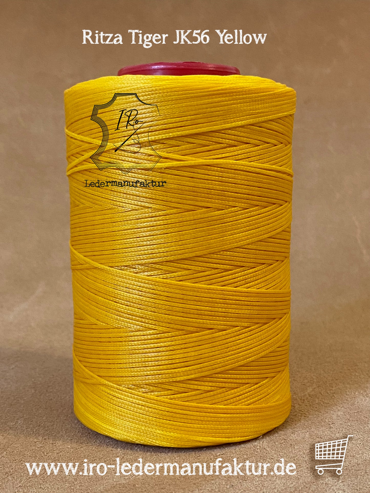 0,8 mm Ritza 25 tiger 500 m Spule | Sewing thread for leather, waxed. Hand stitch, hand sewing thread, flat shape
