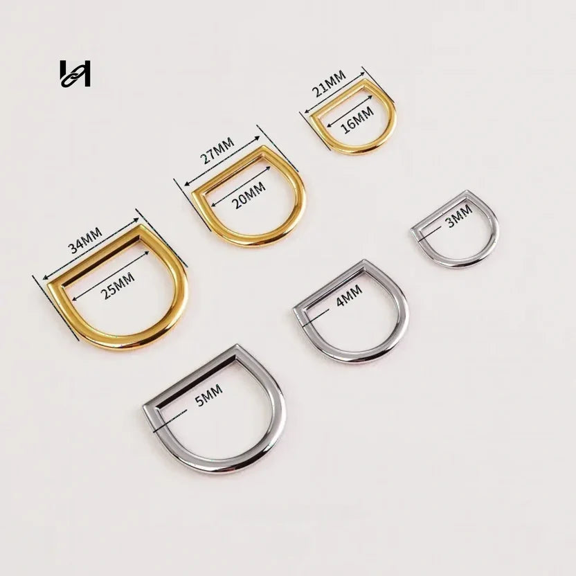 Hility Baghardware Stainless Steel Flat Wire D Rings – Custom Hardware for Bags & Leather Goods