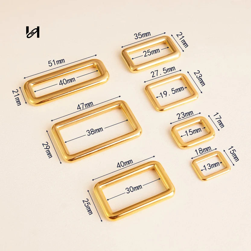 Hility Baghardware Stainless Steel Square Rings – Custom Hardware for Bags & Leather Goods