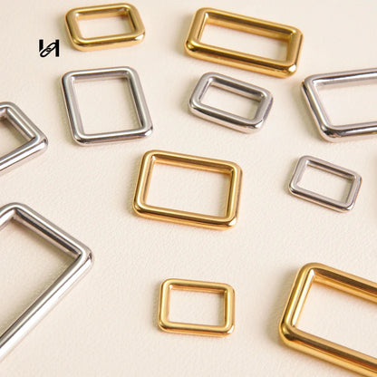Hility Baghardware Stainless Steel Square Rings – Custom Hardware for Bags & Leather Goods