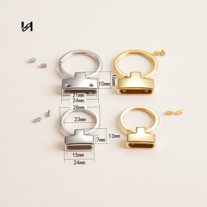Hility Baghardware Stainless Steel Swivel Keychain Charms