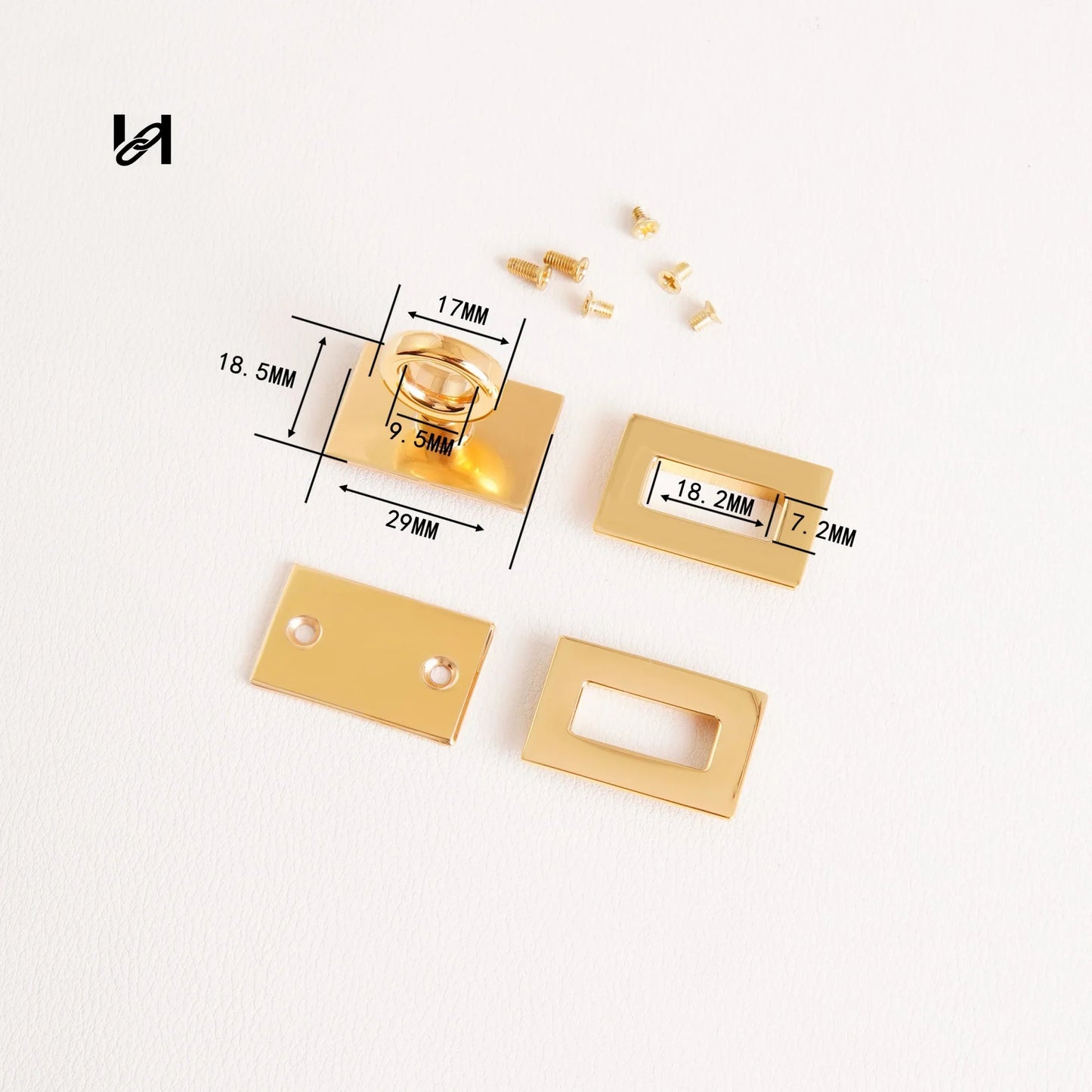 Hility Baghardware Circle-head Square Turn Lock
