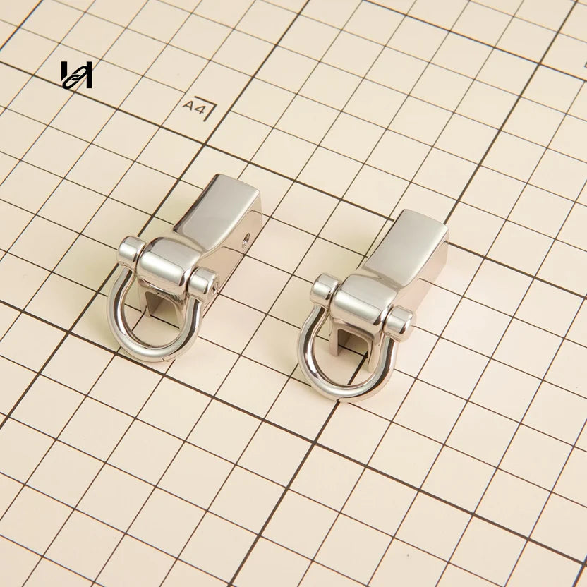 Hility Baghardware D-Ring Buckle Metal Bag Strap Connector Slide Clip One Pair