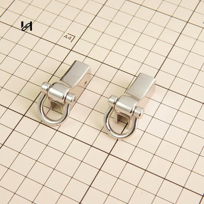 Hility Baghardware D-Ring Buckle Metal Bag Strap Connector Slide Clip One Pair