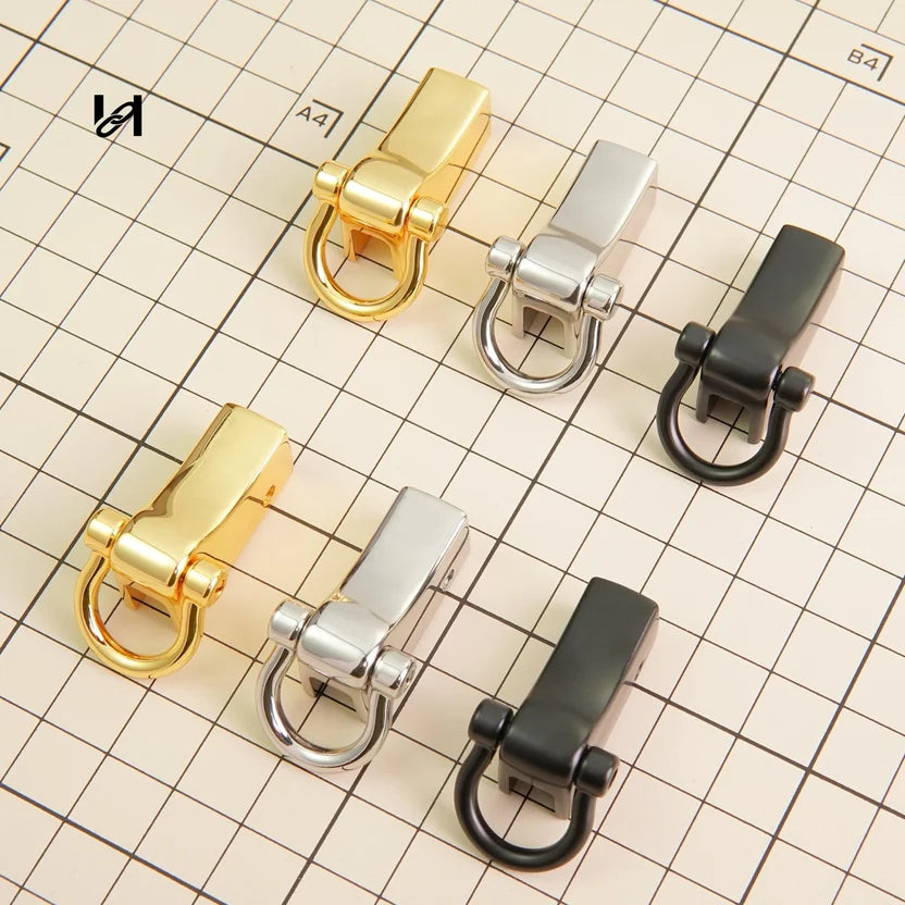 Hility Baghardware D-Ring Buckle Metal Bag Strap Connector Slide Clip One Pair