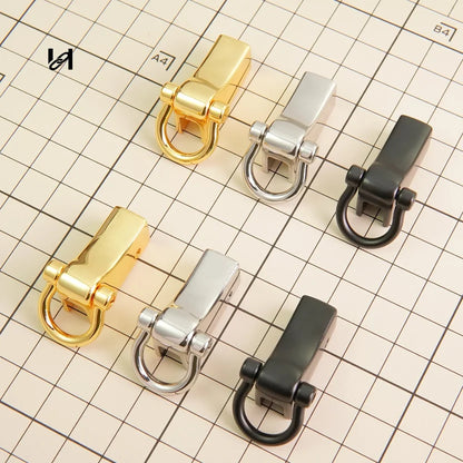 Hility Baghardware D-Ring Buckle Metal Bag Strap Connector Slide Clip One Pair