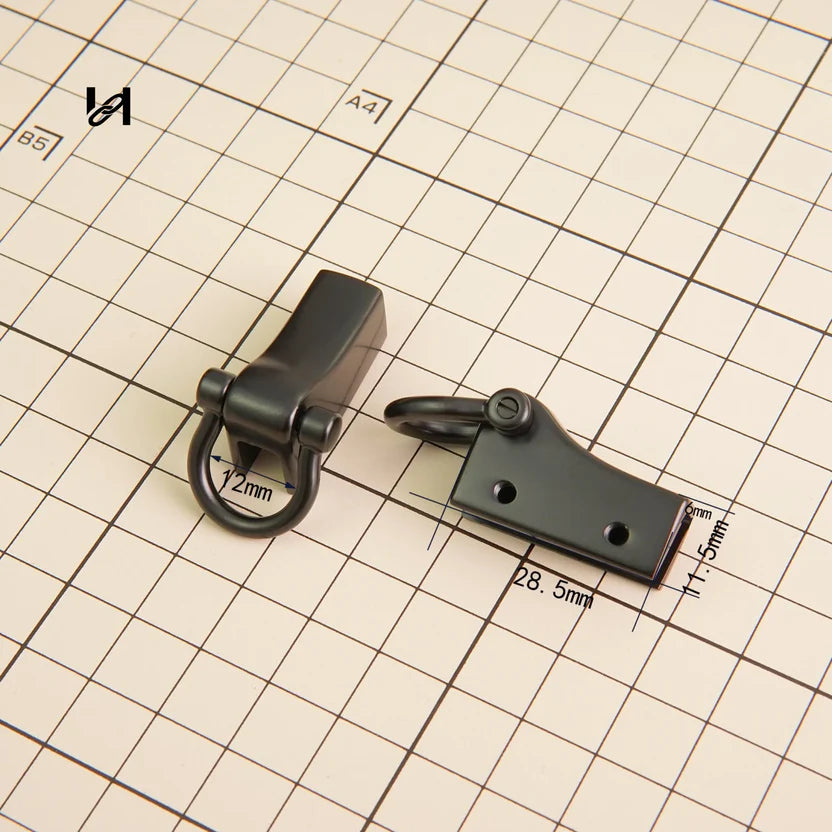 Hility Baghardware D-Ring Buckle Metal Bag Strap Connector Slide Clip One Pair