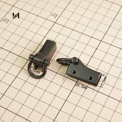 Hility Baghardware D-Ring Buckle Metal Bag Strap Connector Slide Clip One Pair