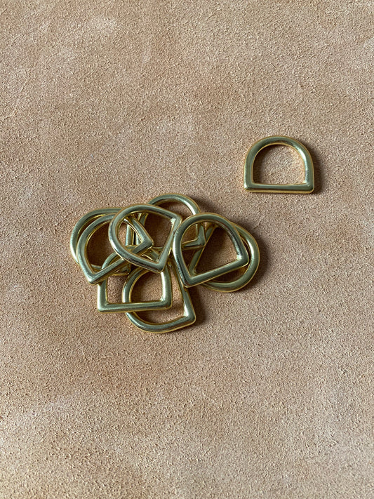 D-Ring 20 mm opening, solid brass