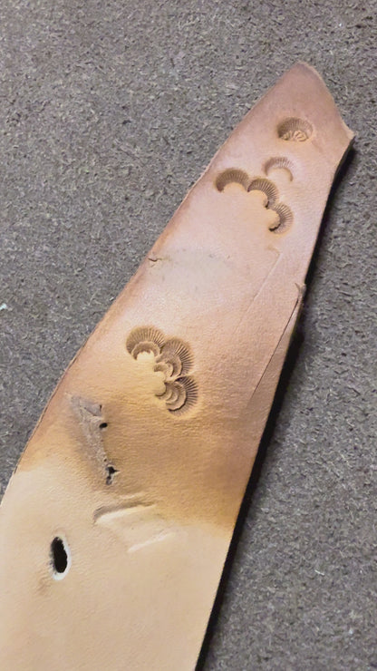 Hermann Oak Tooling Skirting Leder. Riemen. Belt straps. 5,5-6 mm ab 2m Länge. Hecht. Punzierleder.