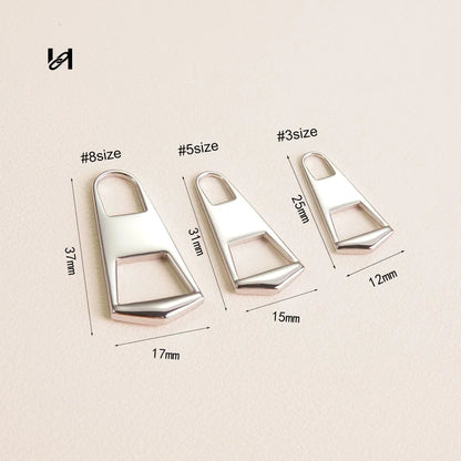 Hility Baghardware Shield Stainless Steel Zipper Puller 3mm/5mm