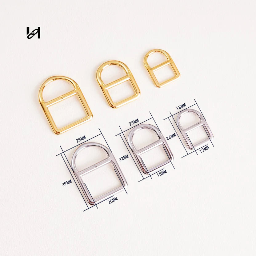 Hility Baghardware Stainless steel Saddle D-Ring Strap Connector