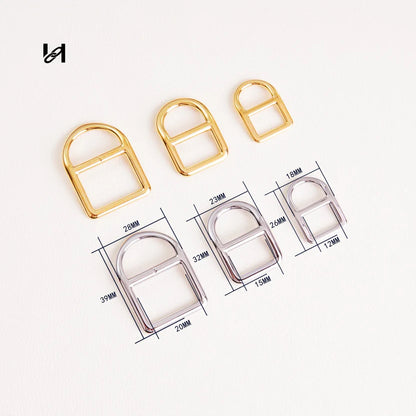 Hility Baghardware Stainless steel Saddle D-Ring Strap Connector
