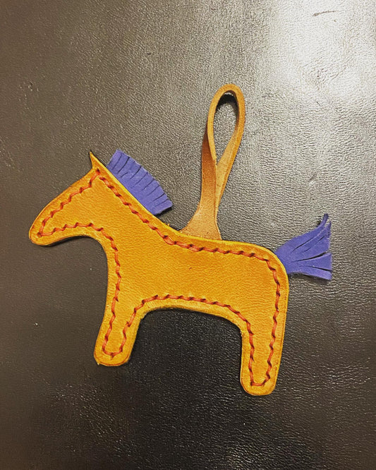 Schlüsselanhänger Pferd | Schwarz-Gelb-Blau (nur auf Bestellung)