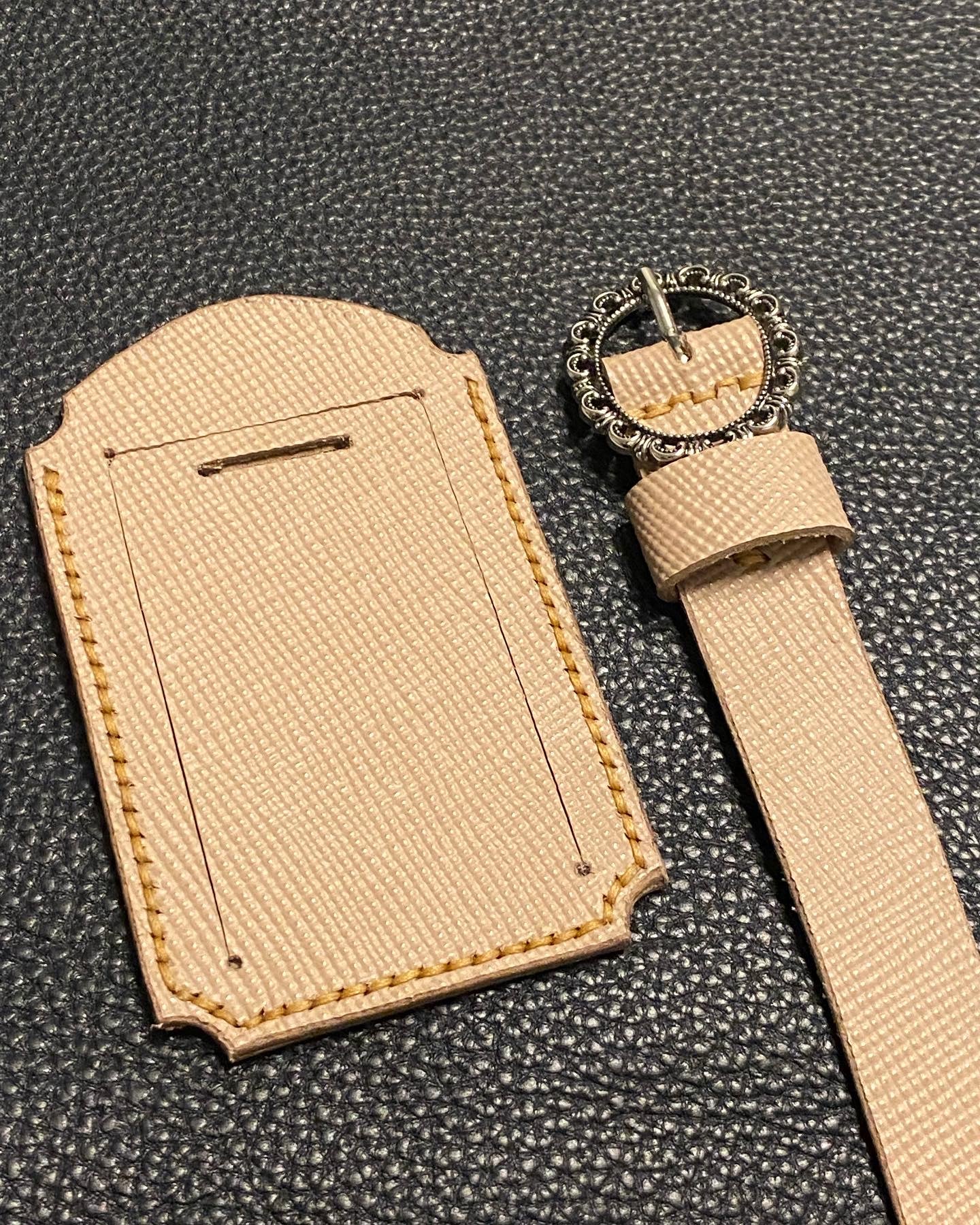 Luggage tag ID card holder | Beige (only on order)