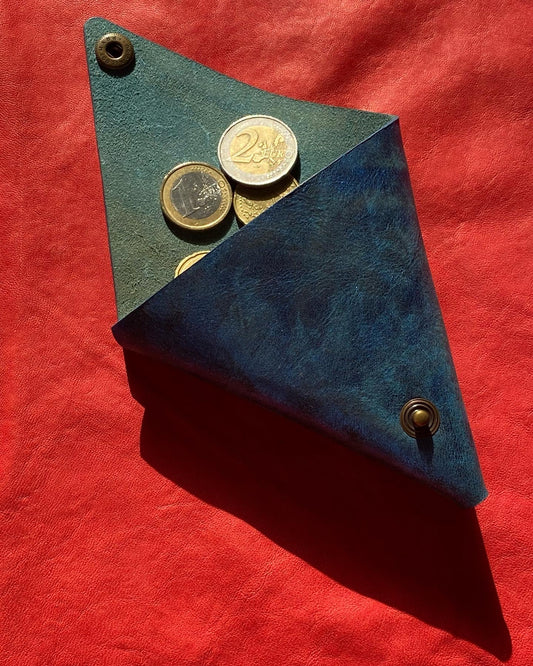 Geldbeutel in Dreiecksform | blau (nur auf Bestellung)