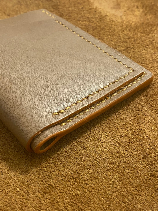 Leather wallet or card case | Beige (only on order)